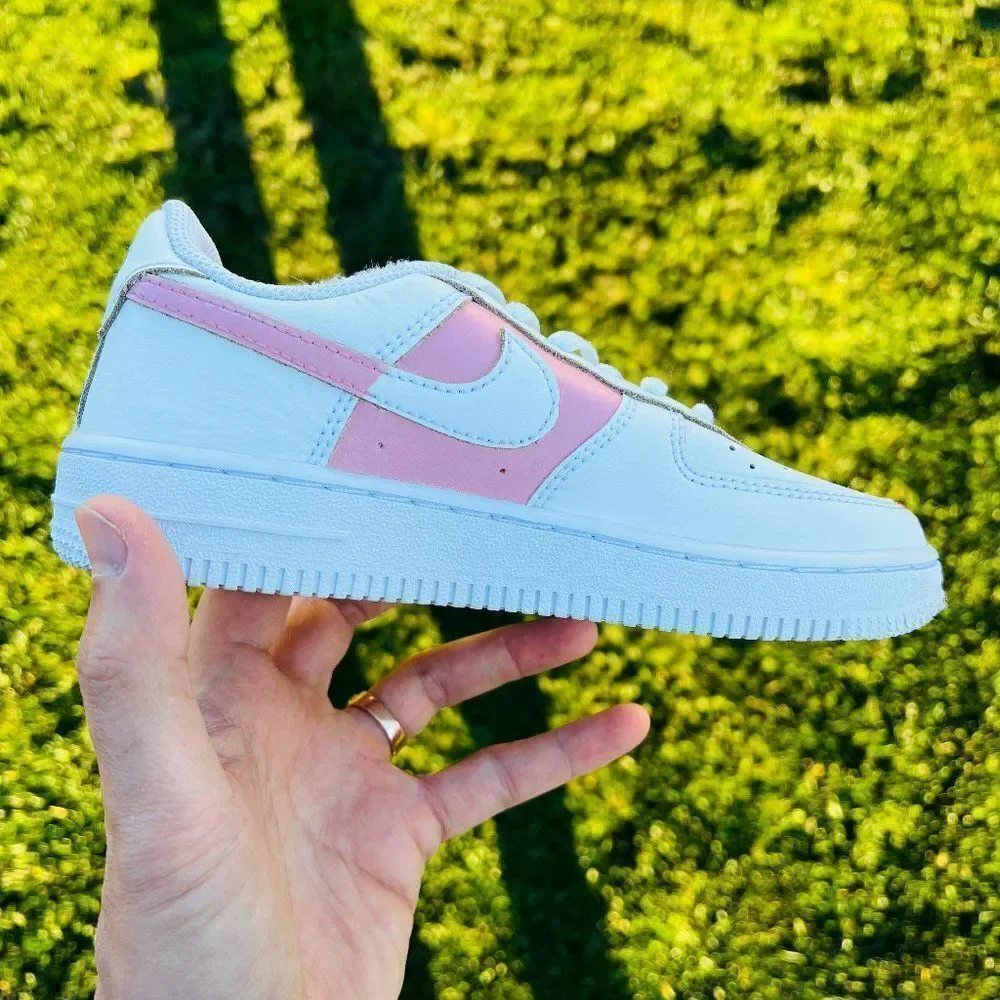 NIKE AIR Force 1 Kid's Custom Color Contrast Sneakers NWB